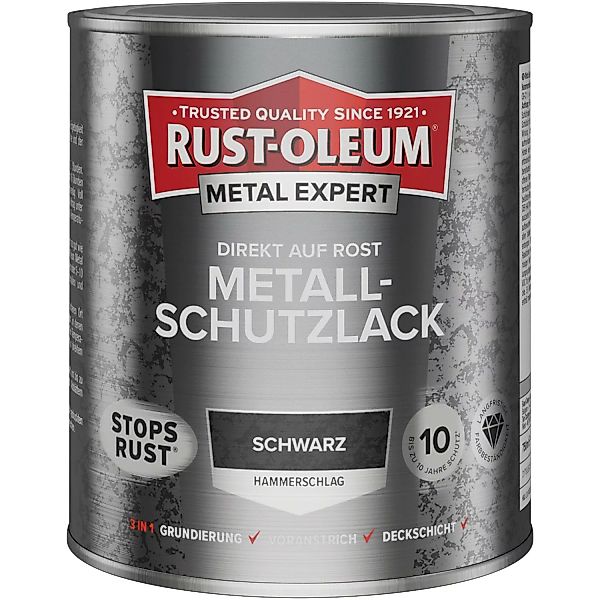 Rust-Oleum Metal Expert Hammerschlag Schwarz 750 ml günstig online kaufen