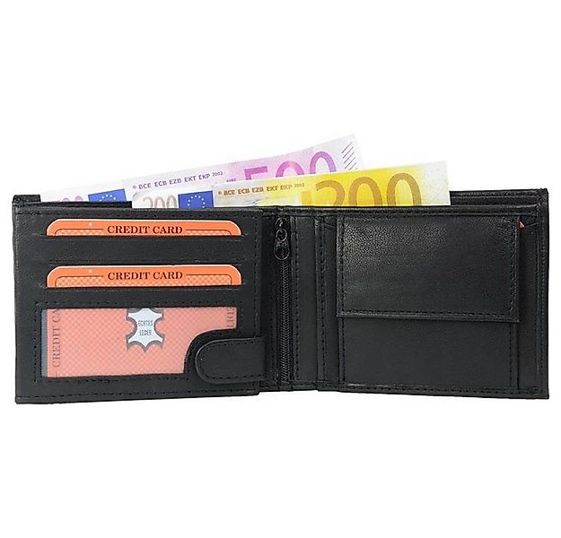 Geldbörse Geldbörse Nappa-Leder Scheintasche schwarz Maße: ca. 12,0 cm x 9, günstig online kaufen