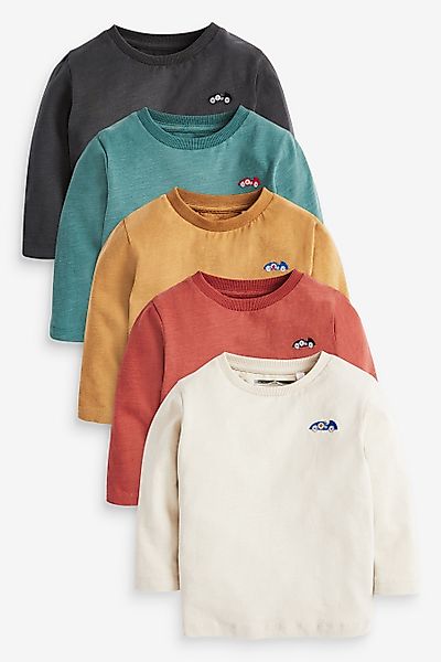 Next Langarmshirt Langärmelige T-Shirts im 5er-Pack günstig online kaufen