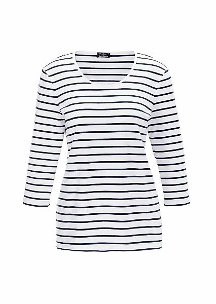 GOLDNER 3/4-Arm-Shirt "Buntgewirktes Ringelshirt" günstig online kaufen