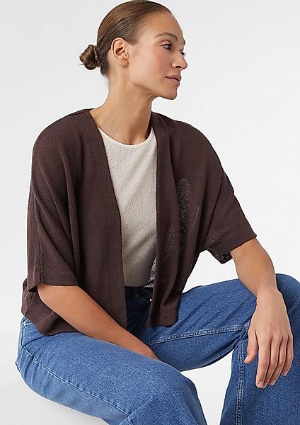 comma Cardigan T-Shirt Kurzer Strickcardigan aus Viskosemix mit Fledermausä günstig online kaufen