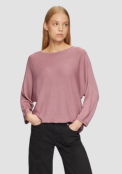 QS Longpullover Strickpullover Strickpullover mit Fledermausärmeln günstig online kaufen