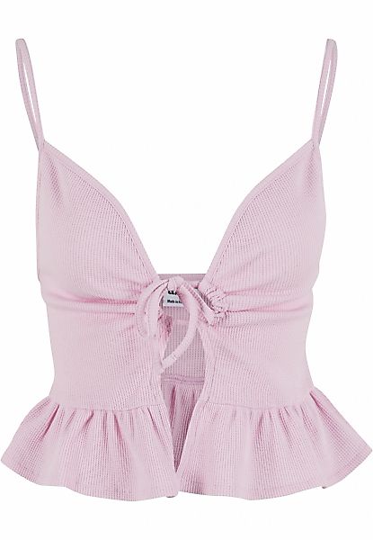 URBAN CLASSICS Tanktop "Urban Classics Damen Ladies Waffle Pique Ruffle Top günstig online kaufen