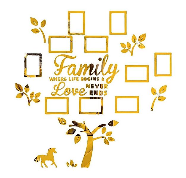 Coonoor 3D-Wandtattoo Familienstammbaum Wandaufkleber mit Foto-Rahmen, 3D A günstig online kaufen