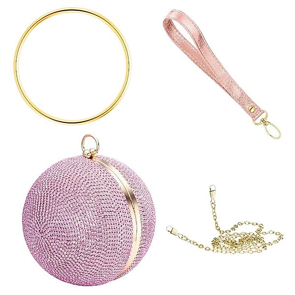 Julie Julsen Abendtasche "Metall mit Zirkonia pink" günstig online kaufen
