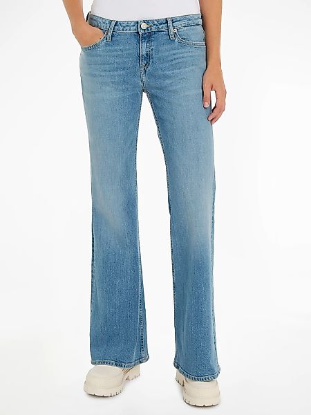 Tommy Jeans Bequeme Jeans "Sophie Low Wais Flare Wide", mit Ledermarkenlabe günstig online kaufen