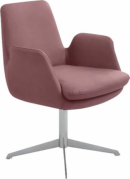K+W Komfort & Wohnen Drehstuhl »Cube«, Leder CLOUD, Rückholfunktion, Unterg günstig online kaufen