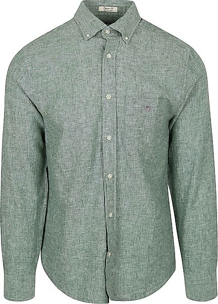 Gant Hemd Leinen Grün - Größe XL günstig online kaufen