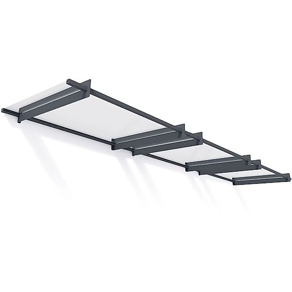 Canopia Vordach Nancy 14 cm x 452 cm x 94 cm Grau Klar günstig online kaufen
