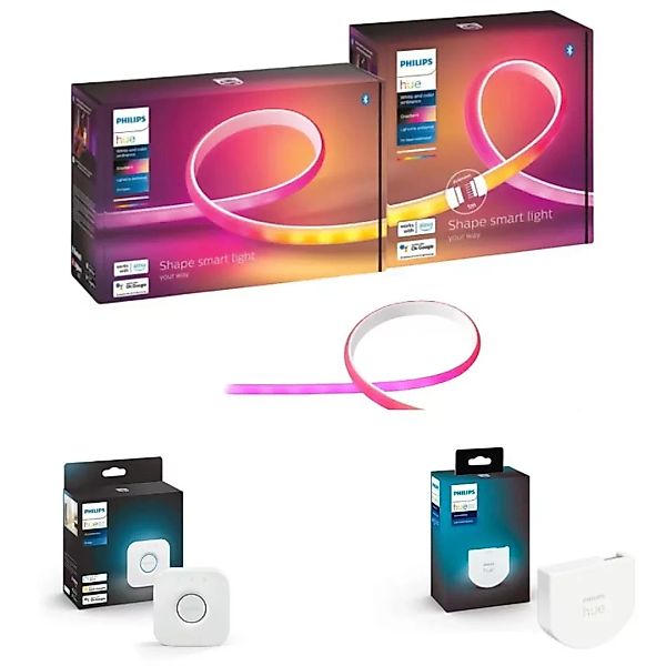 Philips Hue Bluetooth Gradient Lightstrip 20W 1800lm Starter-Set inkl. Erwe günstig online kaufen