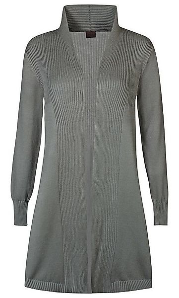 ZE-ZE Nordic Strickjacke Rippstrickjacke grün Unifarben günstig online kaufen
