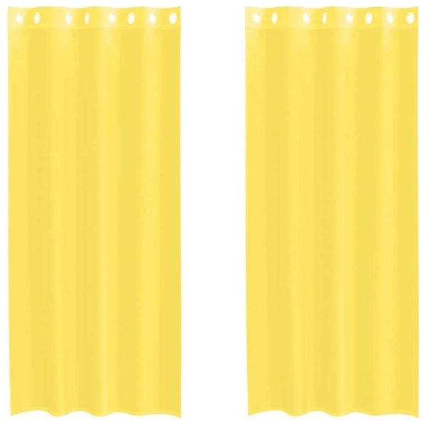 vidaXL Voile Vorhänge mit Ösen 2 Stk Gelb 4102133 günstig online kaufen
