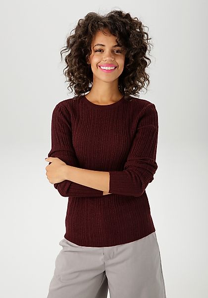 Aniston CASUAL Strickpullover, im Ripp-Muster-Mix - NEUE KOLLEKTION günstig online kaufen