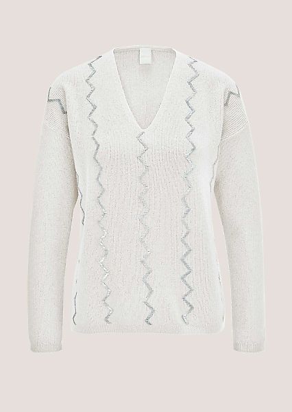 MADELEINE Longpullover "Pullover Oversize-Pullover mit aufwändiger Dekorati günstig online kaufen