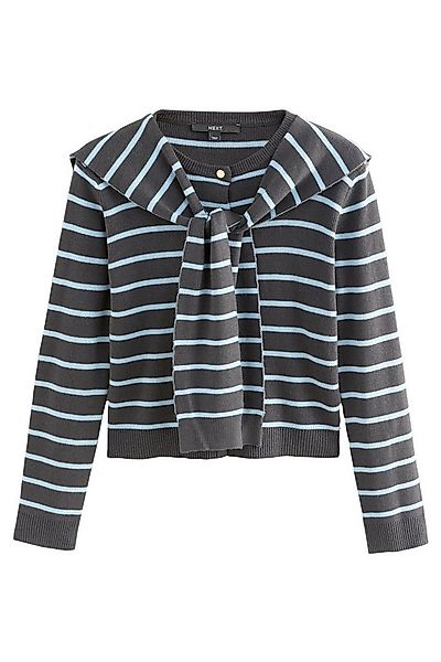 Next Rundhalspullover Cardigan mit Rundhalsausschnitt und Schal (1-tlg) günstig online kaufen