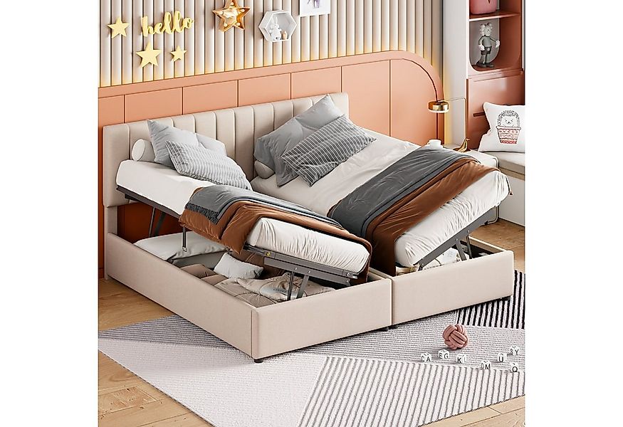 HAUSS SPOLE Polsterbett 180x200 cm mit hydraulisches Stauraum, hautfreundli günstig online kaufen