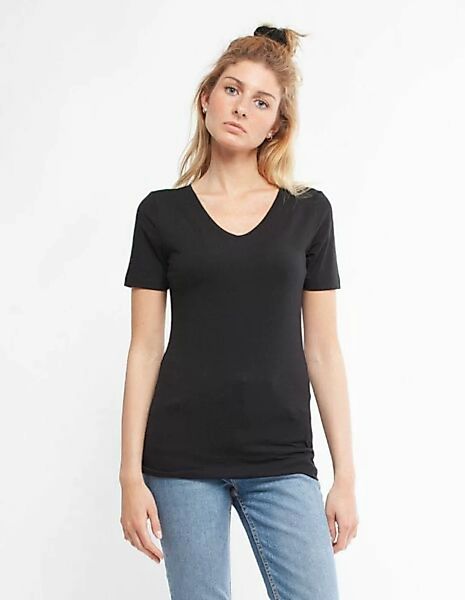 Damen T-shirt Aus Eukalyptus Faser | V-neck günstig online kaufen