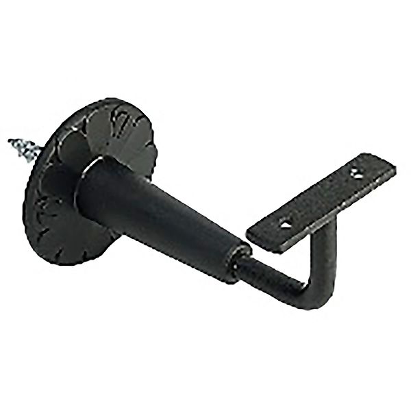 Handlaufkonsole Schwarz mit Kunststoffrosette - Handlauf Zubehör 2er Set günstig online kaufen