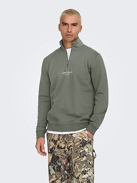ONLY & SONS Sweatshirt ONSCURATED REG HALF ZIP SWEAT günstig online kaufen