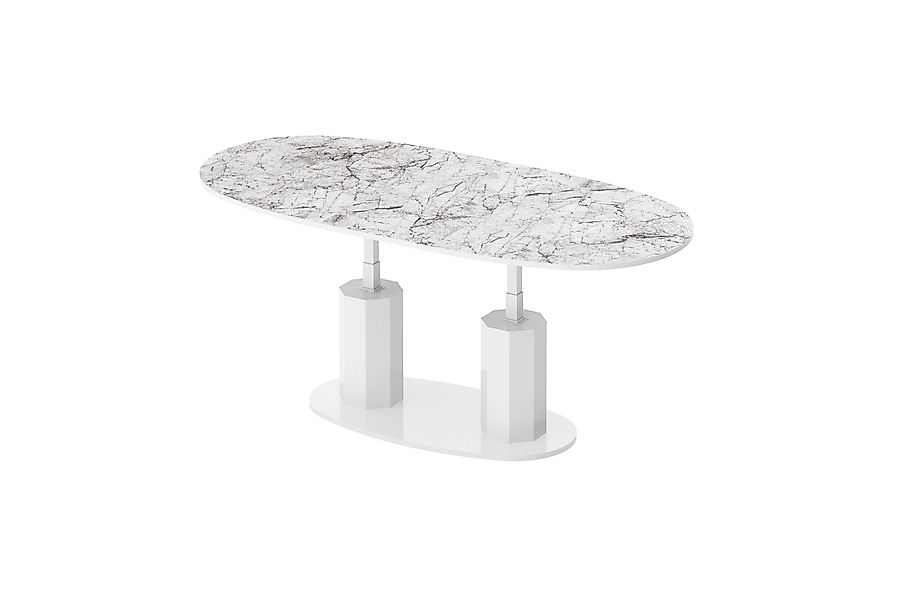 designimpex Couchtisch Design HBL-111 stufenlos höhenverstellbar günstig online kaufen