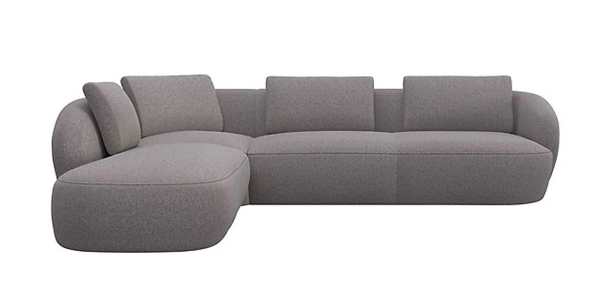 FLEXLUX Ecksofa »Torino, rund, L-Form, Sofa-Ecke mit Ottomane«, Modernes, o günstig online kaufen