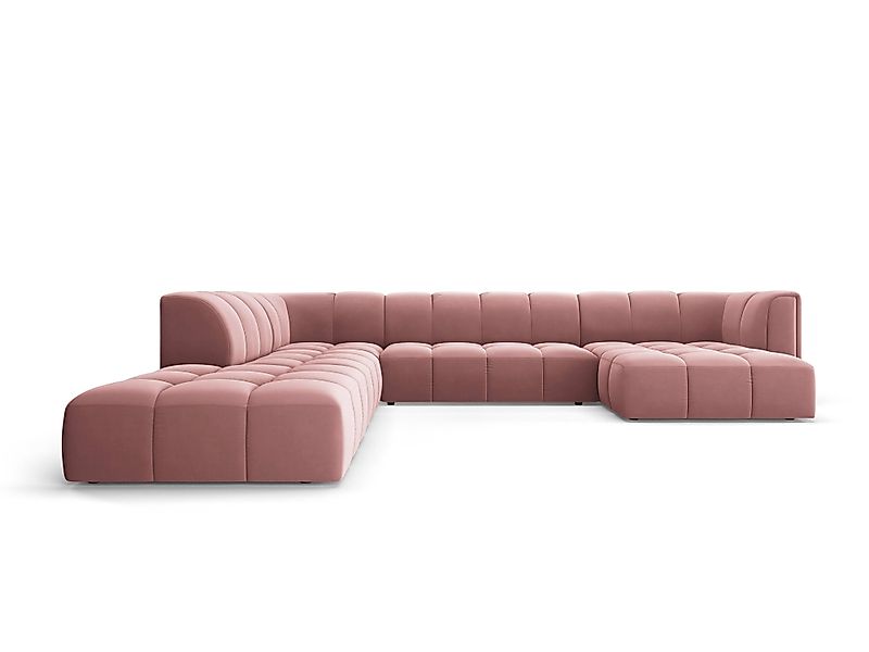 Milo Casa | Panorama-Ecksofa Francesca Samt links 7-Sitzer günstig online kaufen