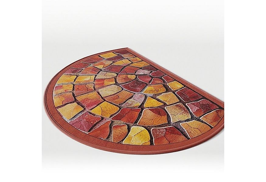 Refined Living Fußmatte Halbrunde Fußmatte 50 x 80 Türmatte Willkommensmatt günstig online kaufen