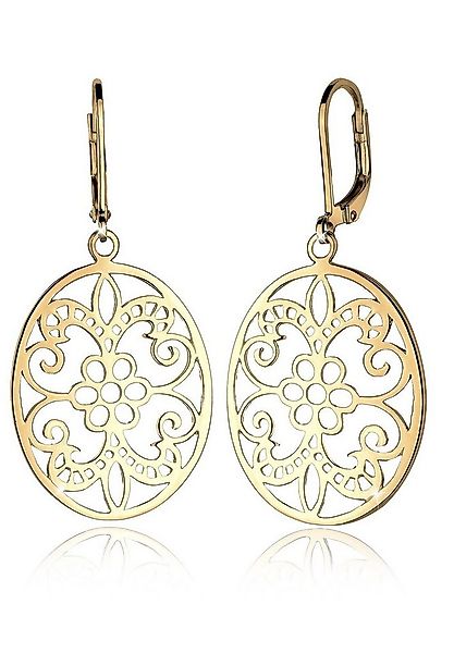 Elli Paar Ohrhänger Ornament Blume Orientalisch Oval Schmuck Geschenk 925 S günstig online kaufen