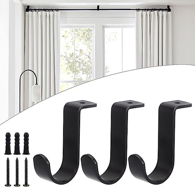 BlingBin Gardinenstangenhalter Deckenhalterung Vorhangstange Halter, Metall günstig online kaufen