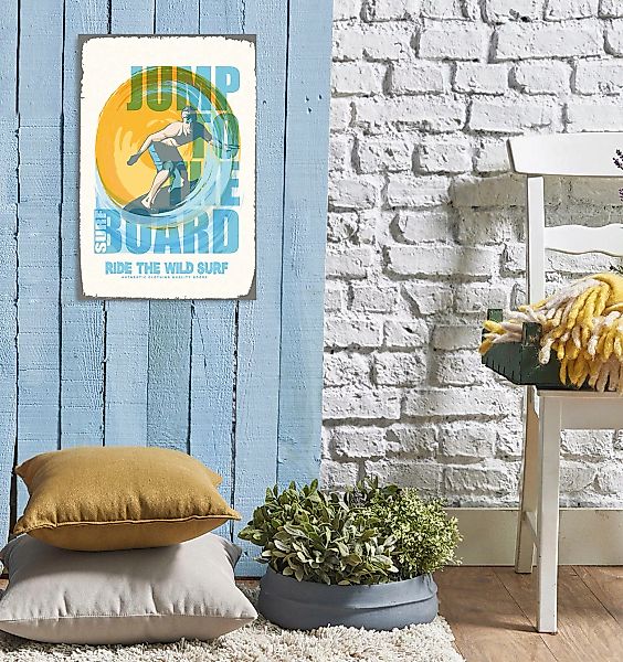 queence Metallbild "Wild Surf", (1 St.), Stahlschilder günstig online kaufen