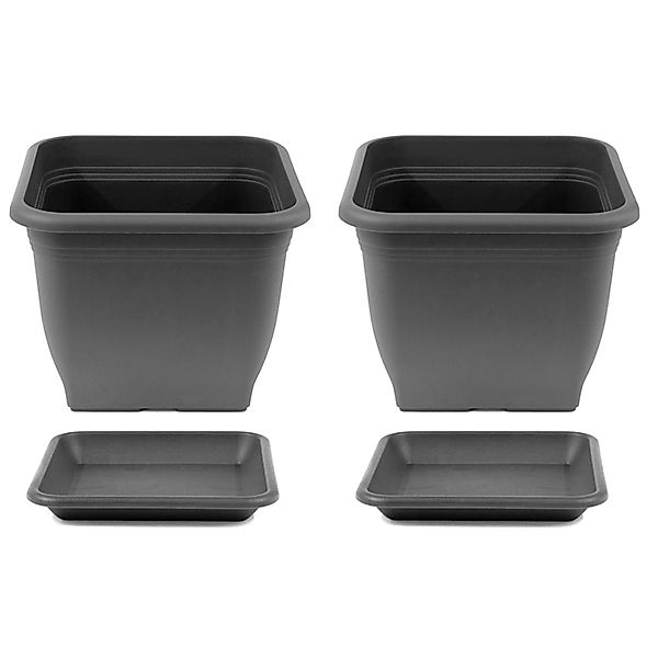 HAC24 Blumentopf Pflanztopf Kunststoff Pflanzkübel Pflanzuntersetzer günstig online kaufen