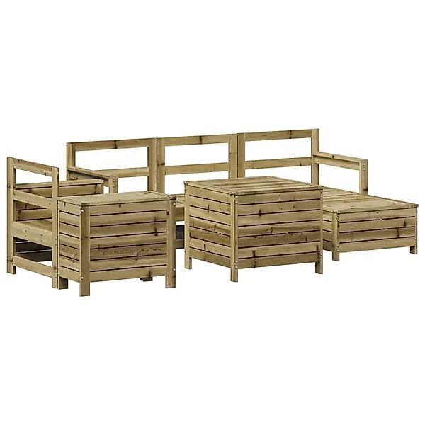 vidaXL 7-Tlg Garten-Sofagarnitur Kiefernholz Imprägniert 3250535 günstig online kaufen
