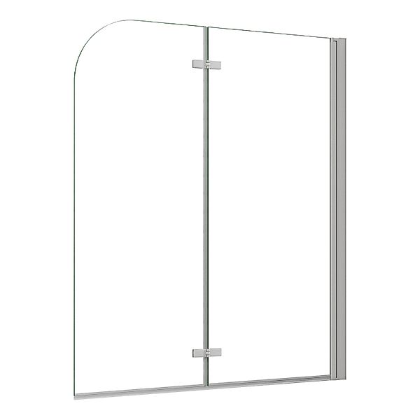 AICA 120x140cm Weiß Badewannenaufsatz 2-tlg. Faltwand Duschwand Duschabtren günstig online kaufen