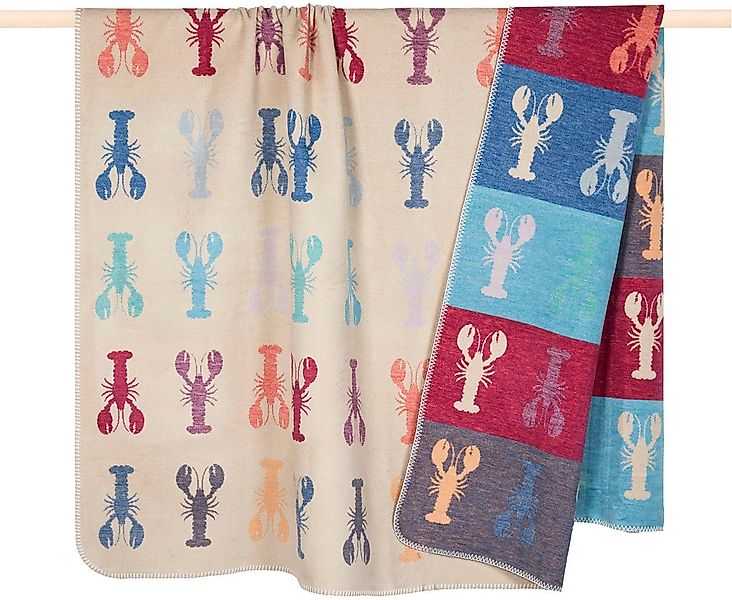 Wohndecke LOBSTER, PAD, Made in Europe, Wendefunktion, gestreift, Motiv Hum günstig online kaufen