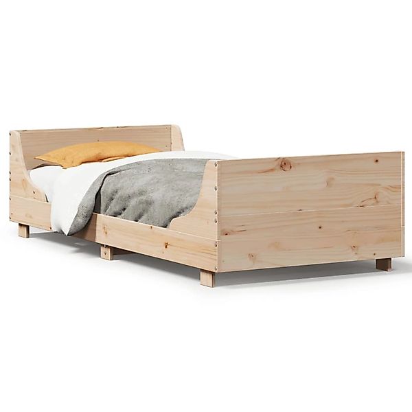 vidaXL Bett Massivholzbett ohne Matratze 75x190 günstig online kaufen
