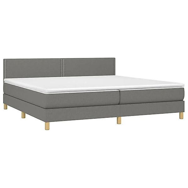 vidaXL Boxspringbett mit Matratze Dunkelgrau 200x200 cm Stoff 3140562 günstig online kaufen
