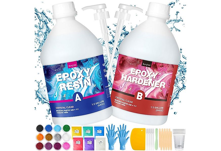 Bundviel Epoxidharz 128oz/70oz/64oz/35oz Epoxidharz Mit Härter Set,Epoxidha günstig online kaufen