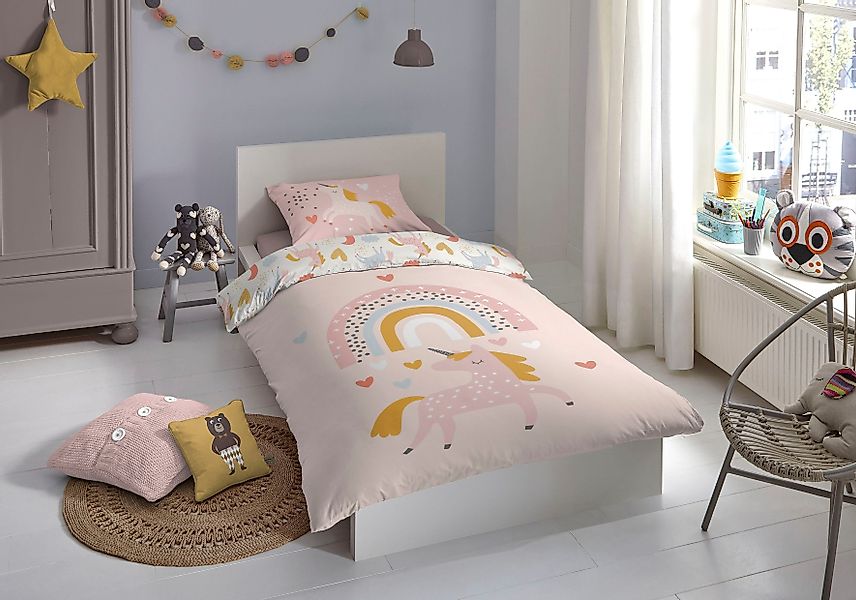 good morning Kinderbettwäsche Unilove, Renforcé, 2 günstig online kaufen