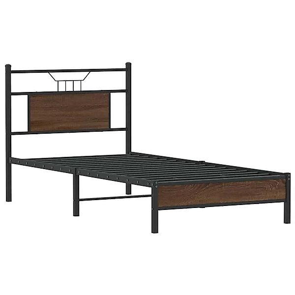 vidaXL Bettgestell Ohne Matratze Braun Eiche 80x200 cm Holzwerkstoff 410698 günstig online kaufen