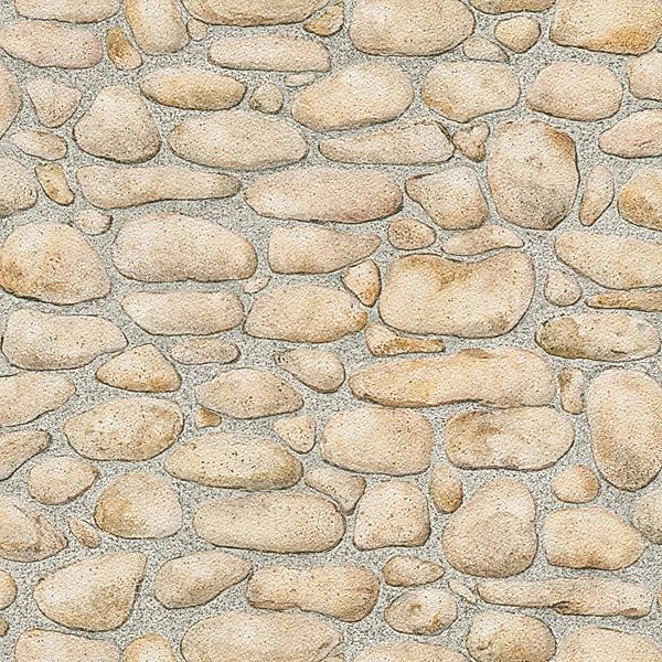 Bricoflor Steinwand Tapete in Beige und Grau Mauertapete aus Papier Naturst günstig online kaufen