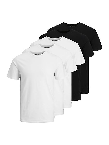Jack & Jones Herren Rundhals T-Shirt JJEORGANIC BASIC Regular Fit 5er Pack günstig online kaufen