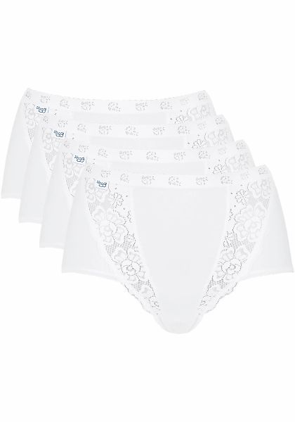sloggi Maxislip "Chic", (4er Pack), elastische Spitzeneinsätze, feminin, Ba günstig online kaufen