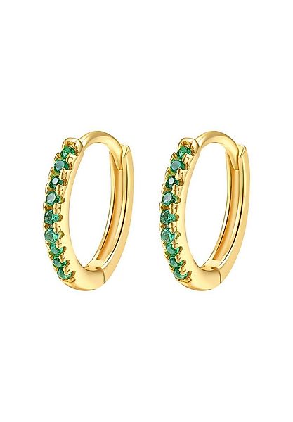 Hey Happiness Paar Creolen 925 Silber Kristalle Klein Mittel Groß, 18K Rosé günstig online kaufen