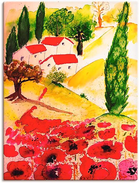 Artland Leinwandbild »Sommer in der Toskana« Europa 1 Stk. tlg. auf Keilrah günstig online kaufen