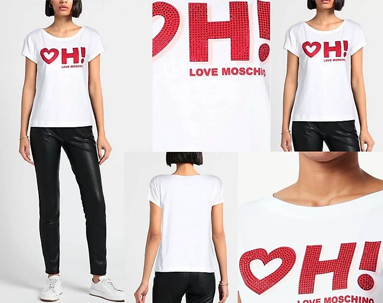 Moschino T-Shirt MOSCHINO LOVE Bluse Heart OH! Shirt T-shirt Boxy Fit Rhine günstig online kaufen