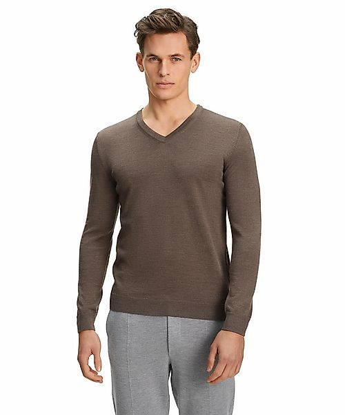 FALKE Herren Pullover V-Ausschnitt, XL, Braun, Uni, Wolle, 60911-511205 günstig online kaufen