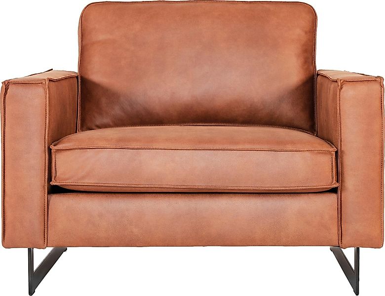 Home affaire Loveseat Pinto 105 cm, Cord, Chenille, Lederoptik, mit Keder, günstig online kaufen