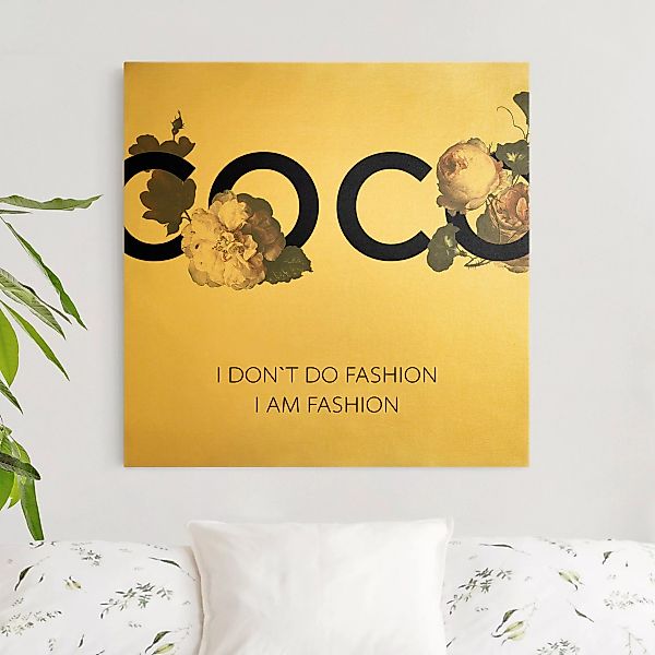 Leinwandbild COCO - I don´t do fashion Rosen günstig online kaufen