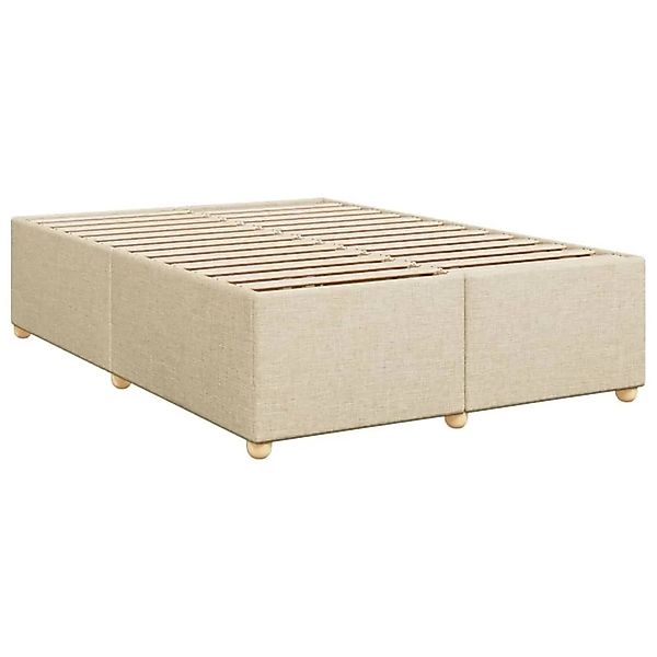 vidaXL Bettgestell ohne Matratze Creme 140x190 cm Stoff 3284734 günstig online kaufen
