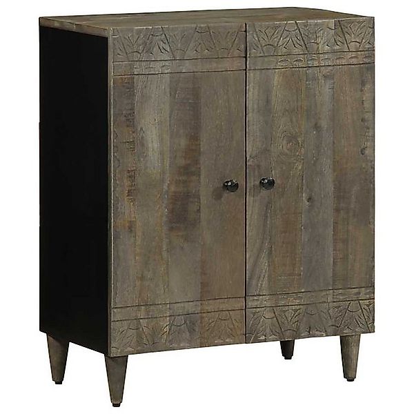 vidaXL Fächerschrank Sideboard Hellgrau 60x33,5x75 cm Massivholz (1-St) günstig online kaufen